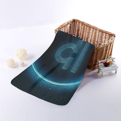 Blue Libra Zodiac Sign Print Towel