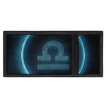 Blue Libra Zodiac Sign Print Trifold Wallet