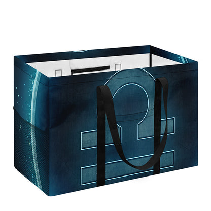 Blue Libra Zodiac Sign Print Utility Tote Bag