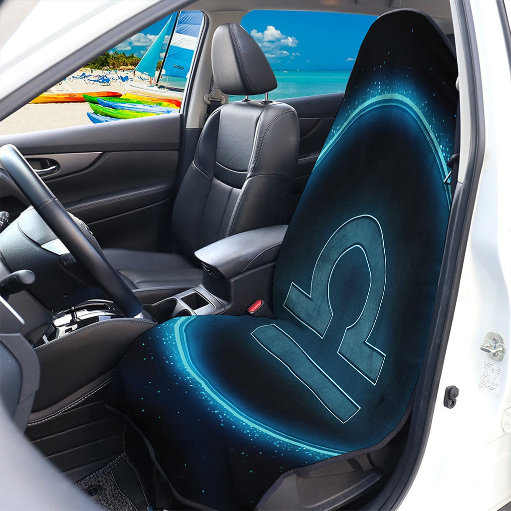 Blue Libra Zodiac Sign Print Waterproof Car Seat Cover
