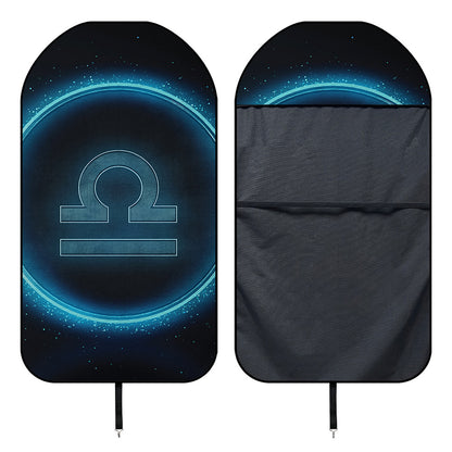 Blue Libra Zodiac Sign Print Waterproof Car Seat Cover