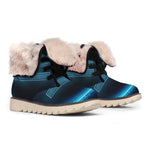 Blue Libra Zodiac Sign Print Winter Boots