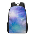 Blue Light Nebula Galaxy Space Print 17 Inch Backpack
