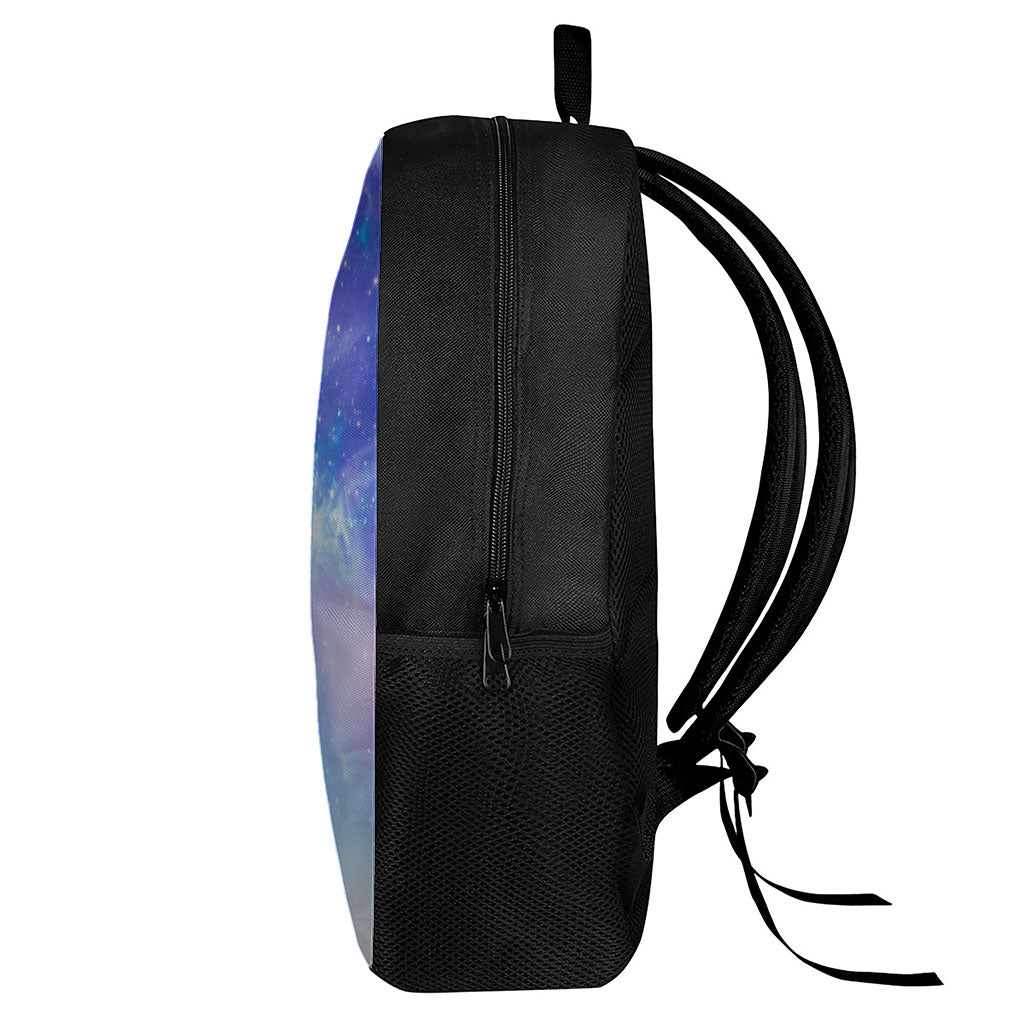 Blue Light Nebula Galaxy Space Print 17 Inch Backpack