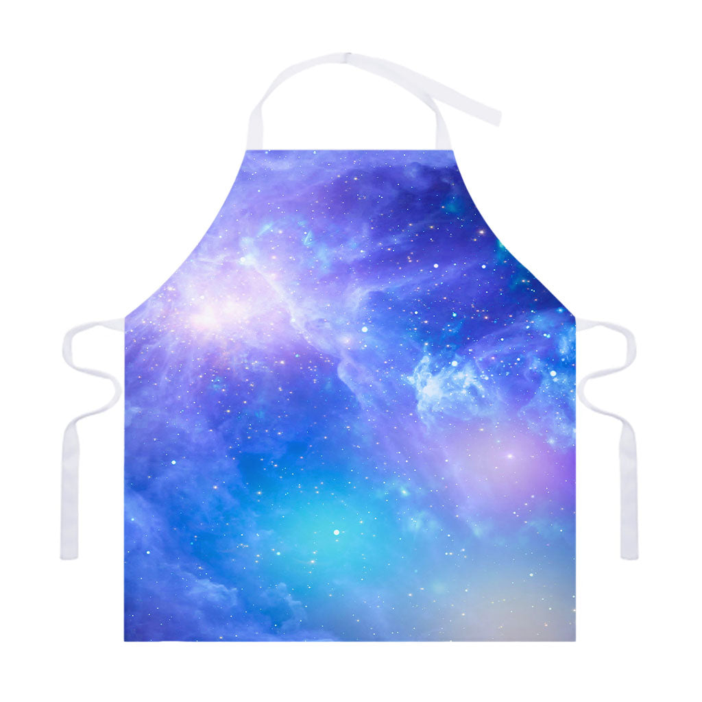 Blue Light Nebula Galaxy Space Print Adjustable Apron