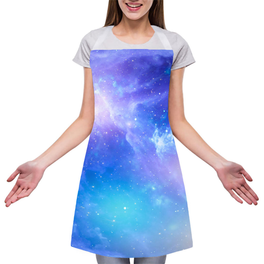 Blue Light Nebula Galaxy Space Print Adjustable Apron