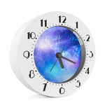 Blue Light Nebula Galaxy Space Print Alarm Clock
