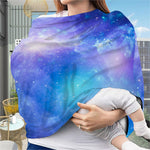 Blue Light Nebula Galaxy Space Print Baby Seat Cover