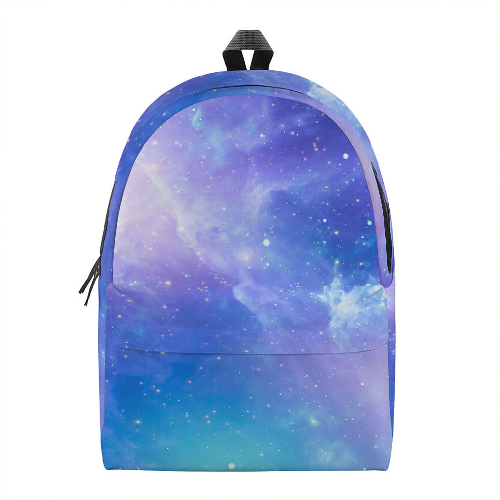 Blue Light Nebula Galaxy Space Print Backpack