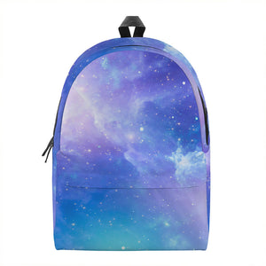 Blue Light Nebula Galaxy Space Print Backpack