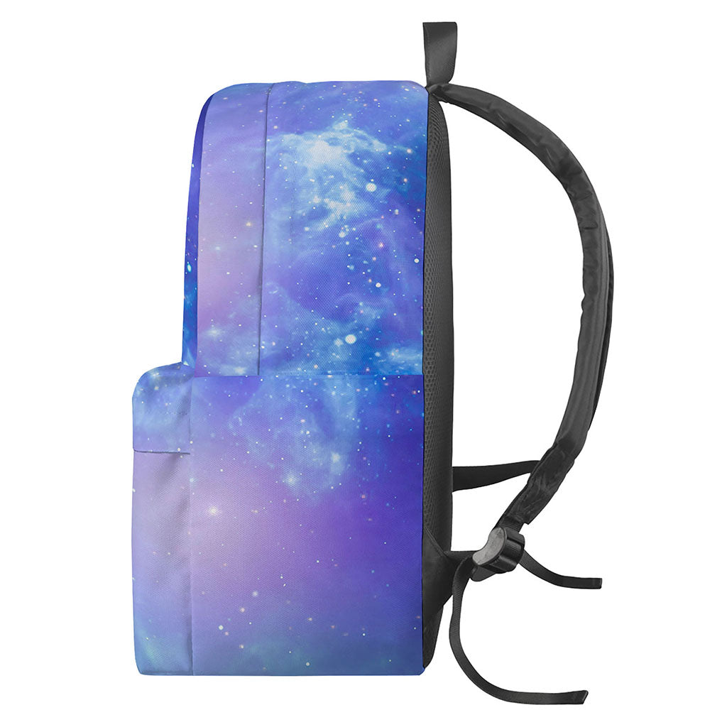 Blue Light Nebula Galaxy Space Print Backpack