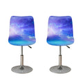 Blue Light Nebula Galaxy Space Print Bar Stool Covers