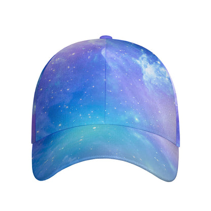 Blue Light Nebula Galaxy Space Print Baseball Cap