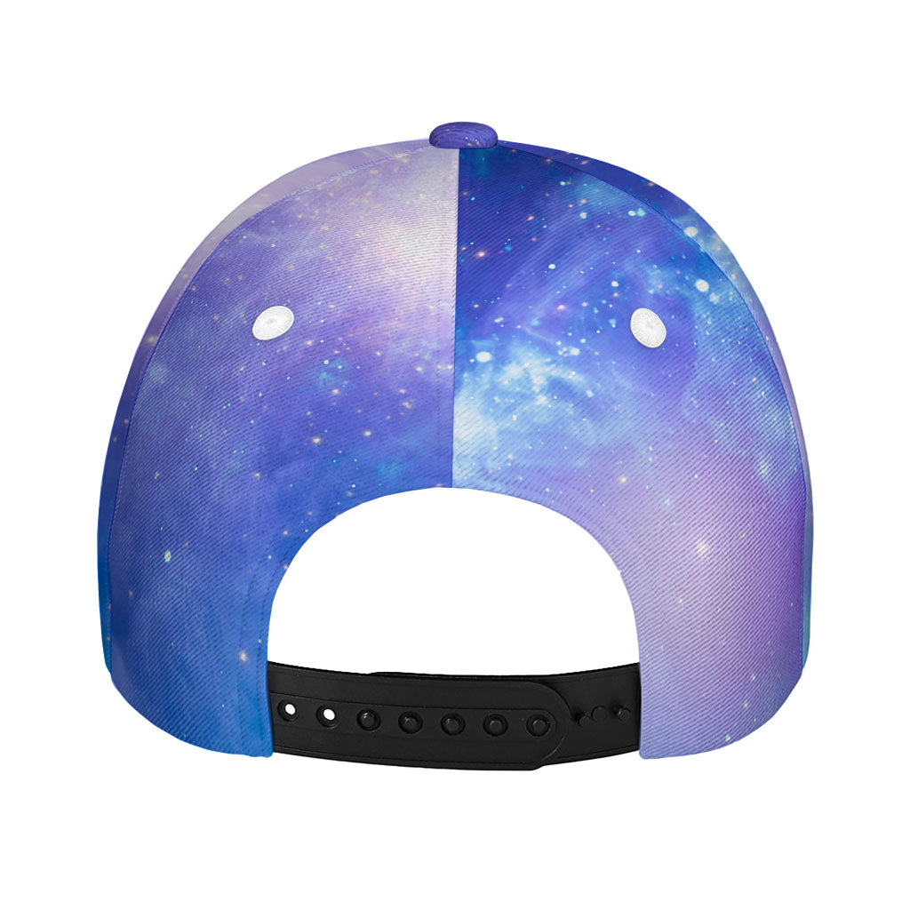 Blue Light Nebula Galaxy Space Print Baseball Cap