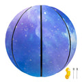 Blue Light Nebula Galaxy Space Print Basketball