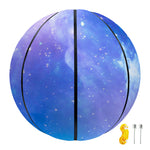 Blue Light Nebula Galaxy Space Print Basketball
