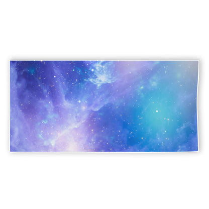 Blue Light Nebula Galaxy Space Print Beach Towel