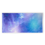 Blue Light Nebula Galaxy Space Print Beach Towel