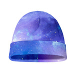 Blue Light Nebula Galaxy Space Print Beanie