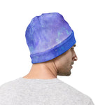 Blue Light Nebula Galaxy Space Print Beanie