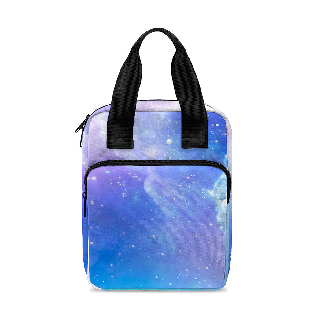 Blue Light Nebula Galaxy Space Print Bible Tote Bag