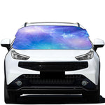 Blue Light Nebula Galaxy Space Print Car Windshield Snow Cover