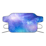 Blue Light Nebula Galaxy Space Print Car Windshield Snow Cover