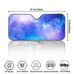 Blue Light Nebula Galaxy Space Print Car Windshield Sun Shade