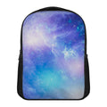 Blue Light Nebula Galaxy Space Print Casual Backpack