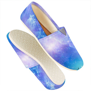 Blue Light Nebula Galaxy Space Print Casual Shoes