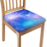 Blue Light Nebula Galaxy Space Print Chair Cushion Cover