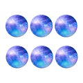 Blue Light Nebula Galaxy Space Print Coaster Set