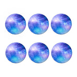 Blue Light Nebula Galaxy Space Print Coaster Set