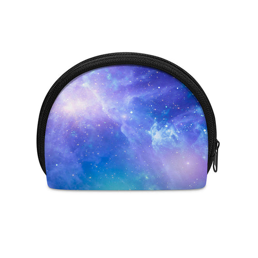 Blue Light Nebula Galaxy Space Print Coin Purse