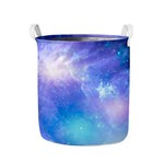 Blue Light Nebula Galaxy Space Print Collapsible Laundry Basket
