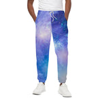 Blue Light Nebula Galaxy Space Print Cotton Pants