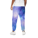 Blue Light Nebula Galaxy Space Print Cotton Pants