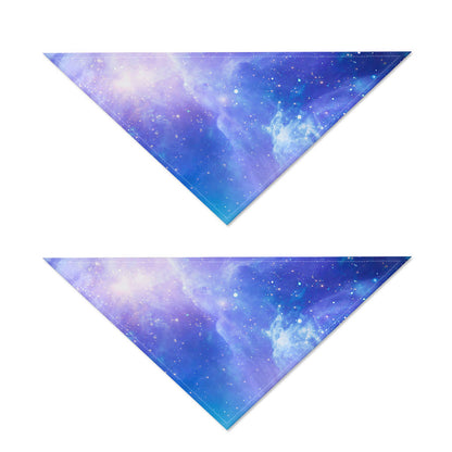 Blue Light Nebula Galaxy Space Print Dog Bandana