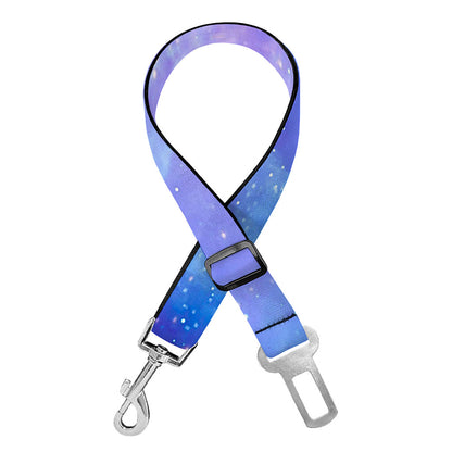 Blue Light Nebula Galaxy Space Print Dog Seat Belt