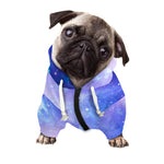 Blue Light Nebula Galaxy Space Print Dog Zip Up Hoodie