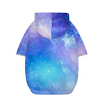 Blue Light Nebula Galaxy Space Print Dog Zip Up Hoodie