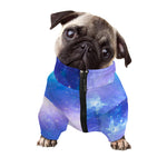 Blue Light Nebula Galaxy Space Print Dog Zip Up Jacket
