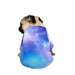 Blue Light Nebula Galaxy Space Print Dog Zip Up Jacket