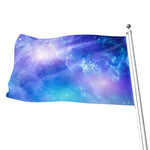 Blue Light Nebula Galaxy Space Print Flag