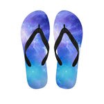 Blue Light Nebula Galaxy Space Print Flip Flops