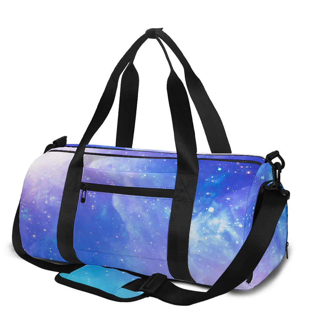 Blue Light Nebula Galaxy Space Print Gym Bag