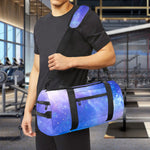 Blue Light Nebula Galaxy Space Print Gym Bag