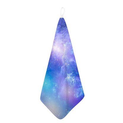 Blue Light Nebula Galaxy Space Print Hand Towel