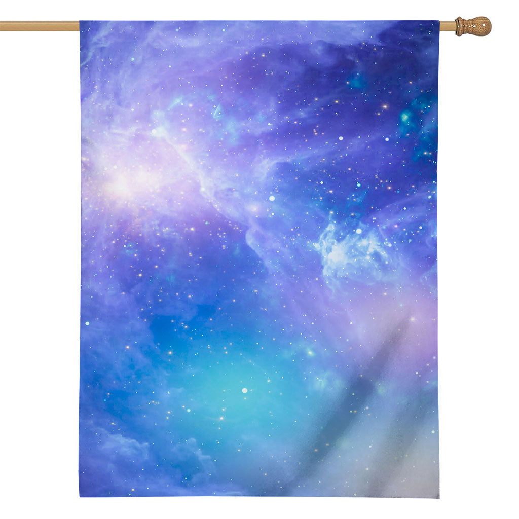 Blue Light Nebula Galaxy Space Print House Flag