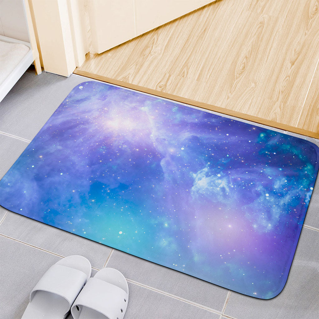 Blue Light Nebula Galaxy Space Print Indoor Door Mat